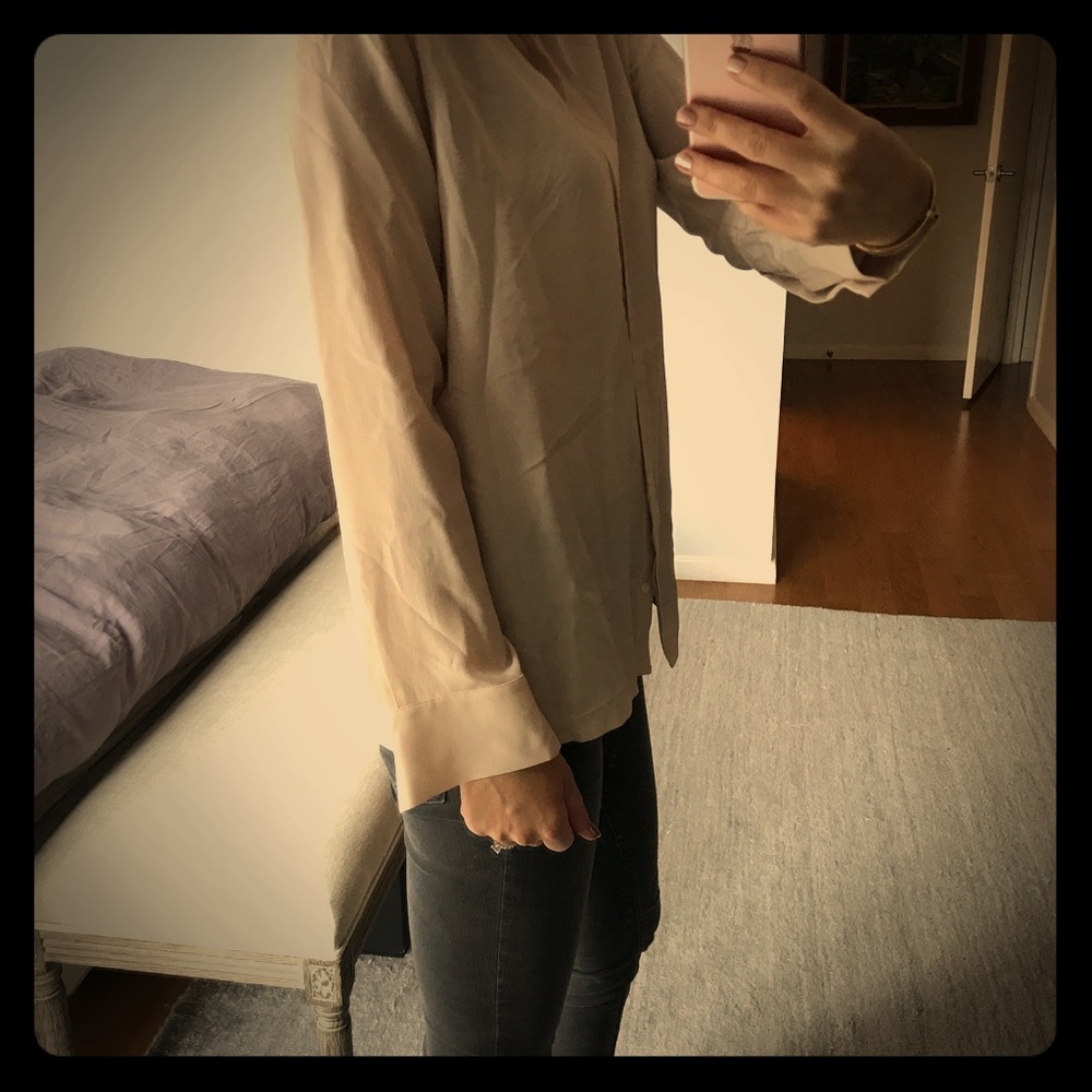 Silk Maje button down blouse